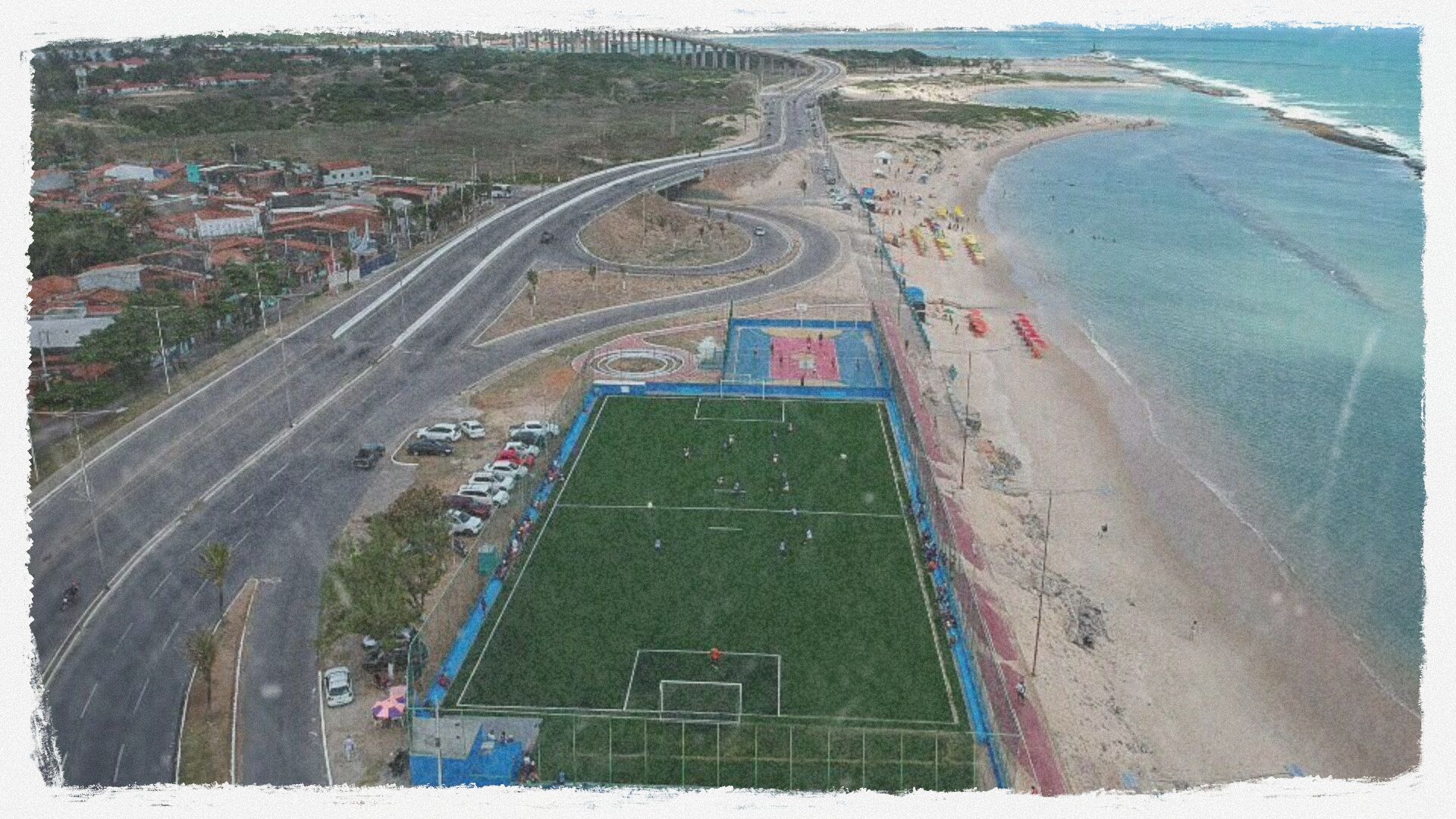 Construção de campo de futebol em grama sintética - Natal_RN